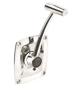 Single lever remote control, side mounting, with stainless steel(AISI 316) handle, housing and T-bar