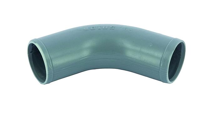 Plastic hose connection, bent 60°, 150mm diameter