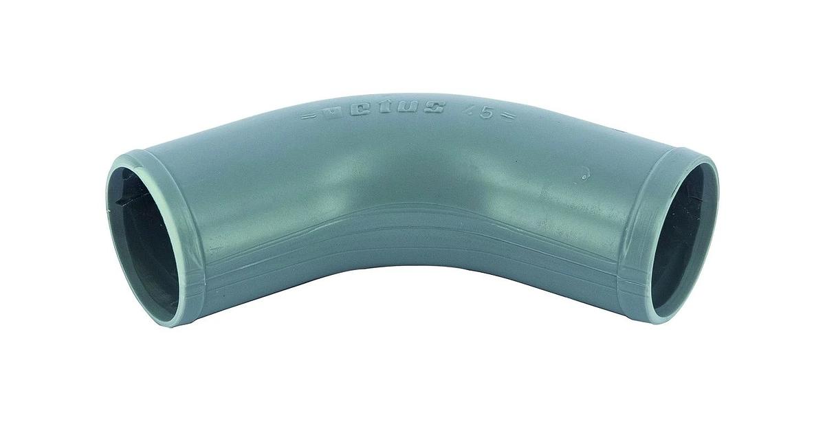 Plastic hose connection, bent 60°, 60mm diameter