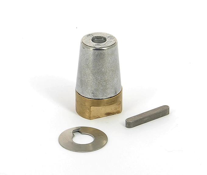 Set : Zinc anode, shaft nut, key and tab washer for VETUS Ø 40 mm propeller shafts