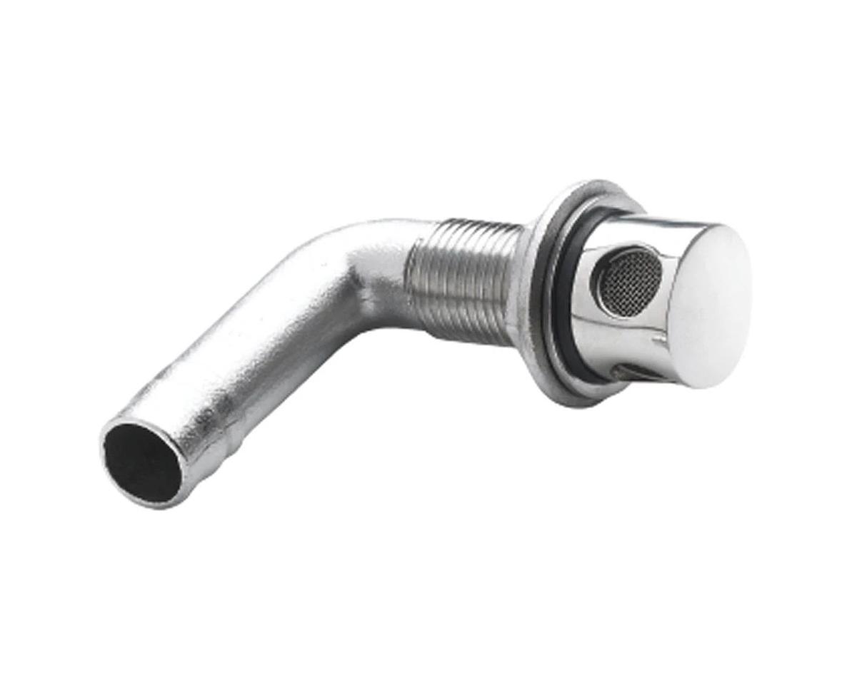 Air-vent nipple S/S 316 for hose Ø 16 mm angled