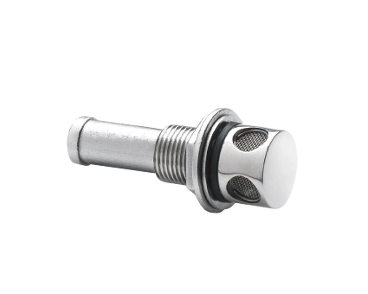 Air-vent nipple S/S 316 for hose Ø 16 mm straight