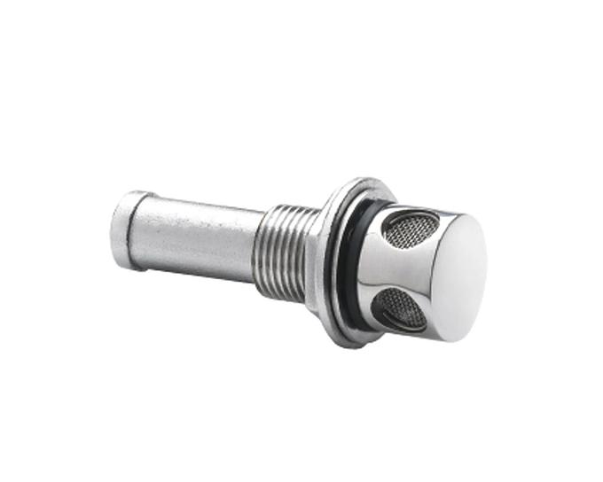 Air-vent nipple S/S 316 for hose Ø 16 mm straight