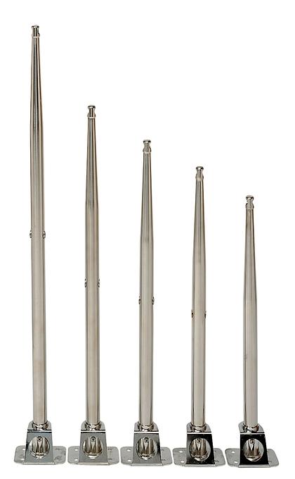 Stanchion, length 610 mm, Ø 25 mm, 2 wire holes @ 305 / 600 mm