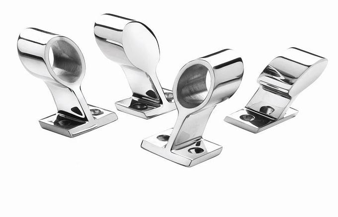 Stainless steel front support for railing tube Ø 25 mm