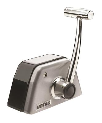 Single lever remote control, top mounting, with stainless steel (AISI 316) handle and T-bar and blac thumbnail 1
