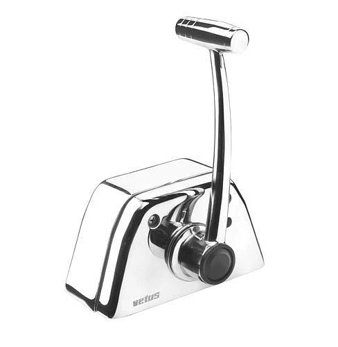 Single lever remote control, top mounting, with stainless steel (AISI 316) housing, handle and T-bar
