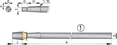Stainless steel shaft 25 mm, length 1000 mm thumbnail 1