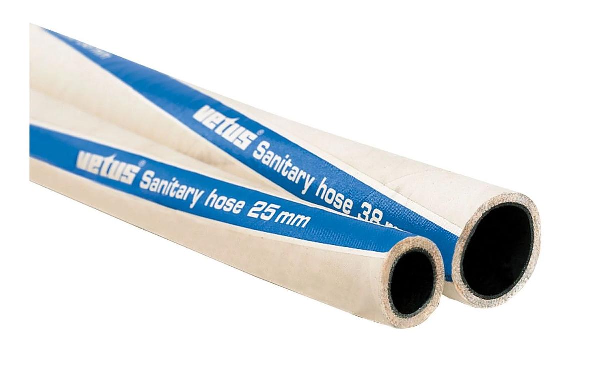 Impermeable 'no-smell' sanitary hoses, 25mm (1") internal diameter