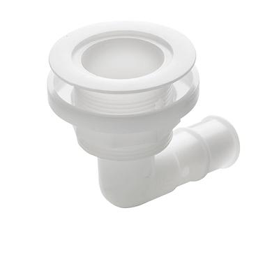 Thru-hull, 90 degree angled with low flange, Delrin, for hose Ø 28 mm (1 1/8") thumbnail 1