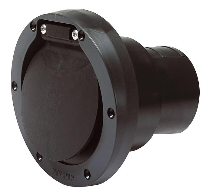 VETUS plastic transom exhaust connection with check valve, 40mm