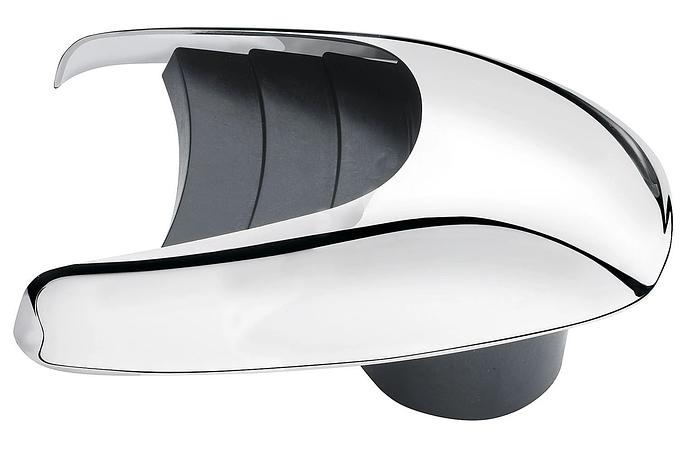 VETUS shell ventilator TYPHOON, 75 mm, stainless steel (AISI 316)