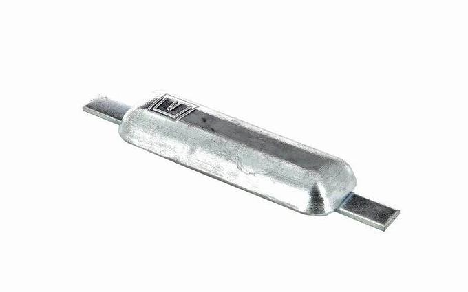 Weld-on hull anode, zinc, 1,85 kg