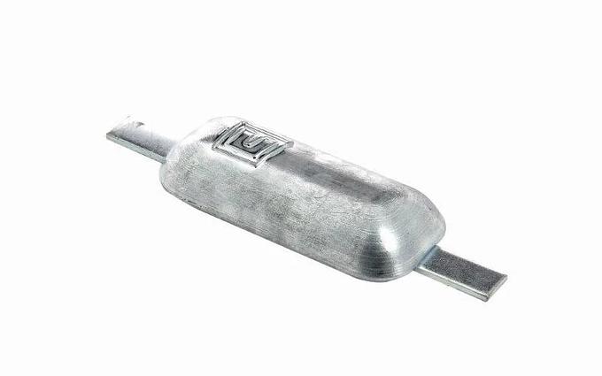 Weld-on hull anode, zinc, 3,0 kg
