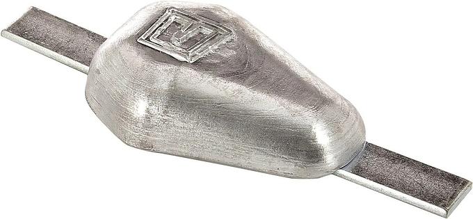 Weld-on hull anode, zinc, 1,0 kg