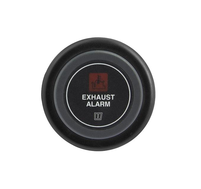 VETUS exhaust temperature alarm, black, 24V, cut-out size 52mm