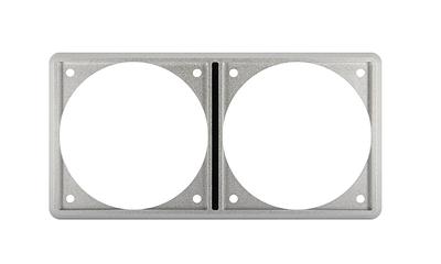 Aluminium frame for 2 panels, 75mm cut-out diameter thumbnail 1
