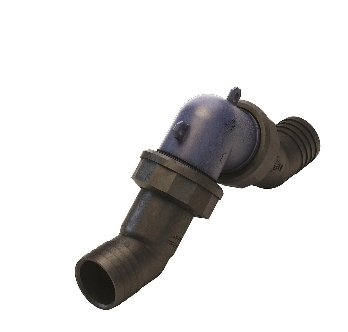 Plastic in-line non-return valve