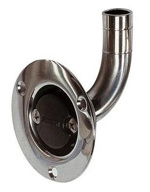 Stainless steel breather nipple Ø 16 mm. Angled