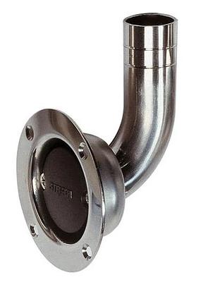 Stainless steel breather nipple Ø 25 mm. angled thumbnail 1