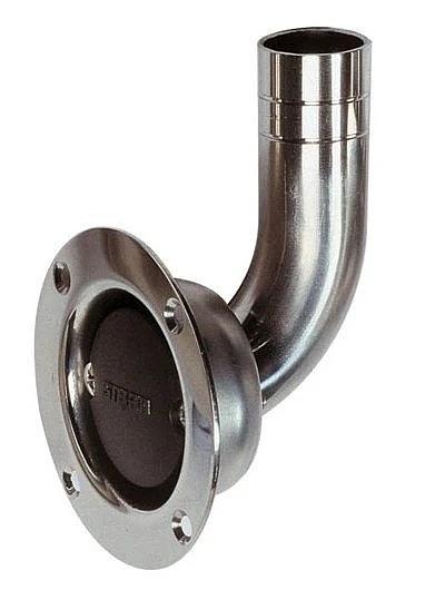 Stainless steel breather nipple Ø 25 mm. angled