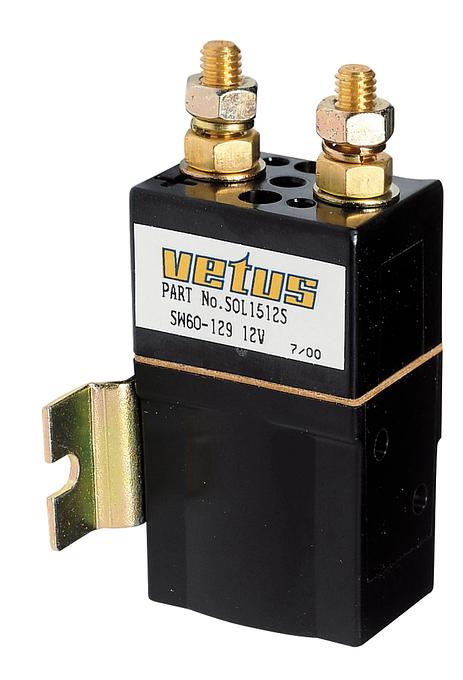 VETUS single relay, 12V/1500W, M8 terminals