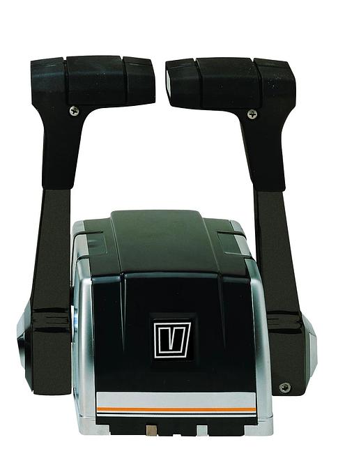 Twin lever remote control, top mounting, synthetic handles and housing