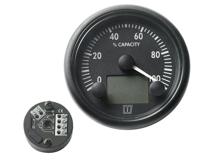VETUS battery monitor 12/24V, with 200A shunt, black
