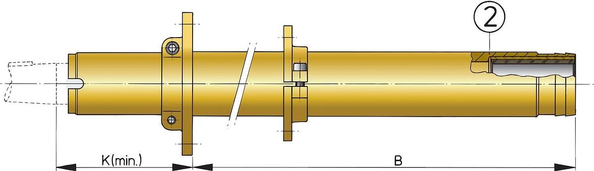 Second bearing for Ø 25 mm stern tube