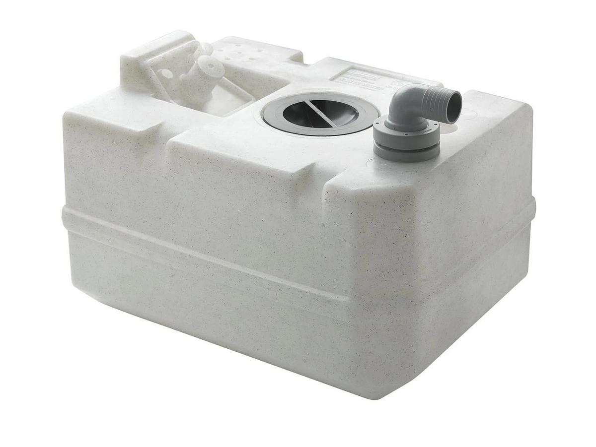 Rigid waste water tank, 40lt, including connections
