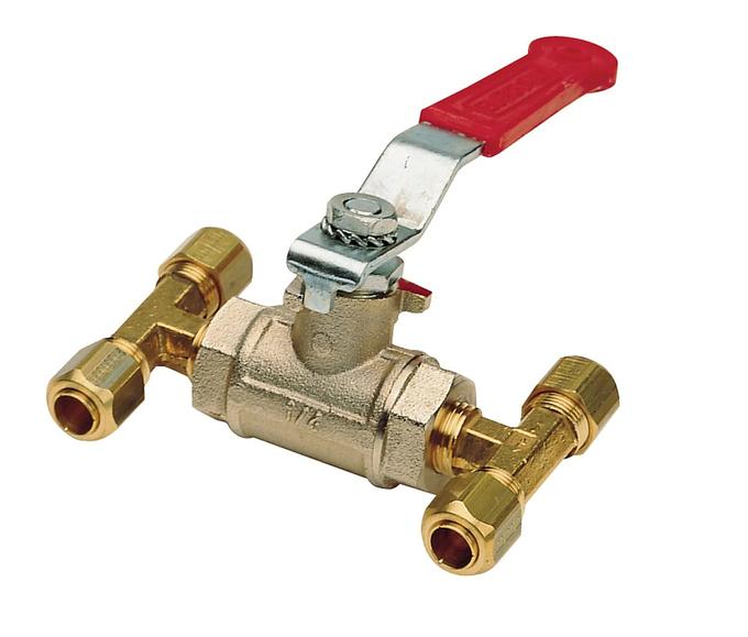 By-pass valve for Ø 8 mm tubing