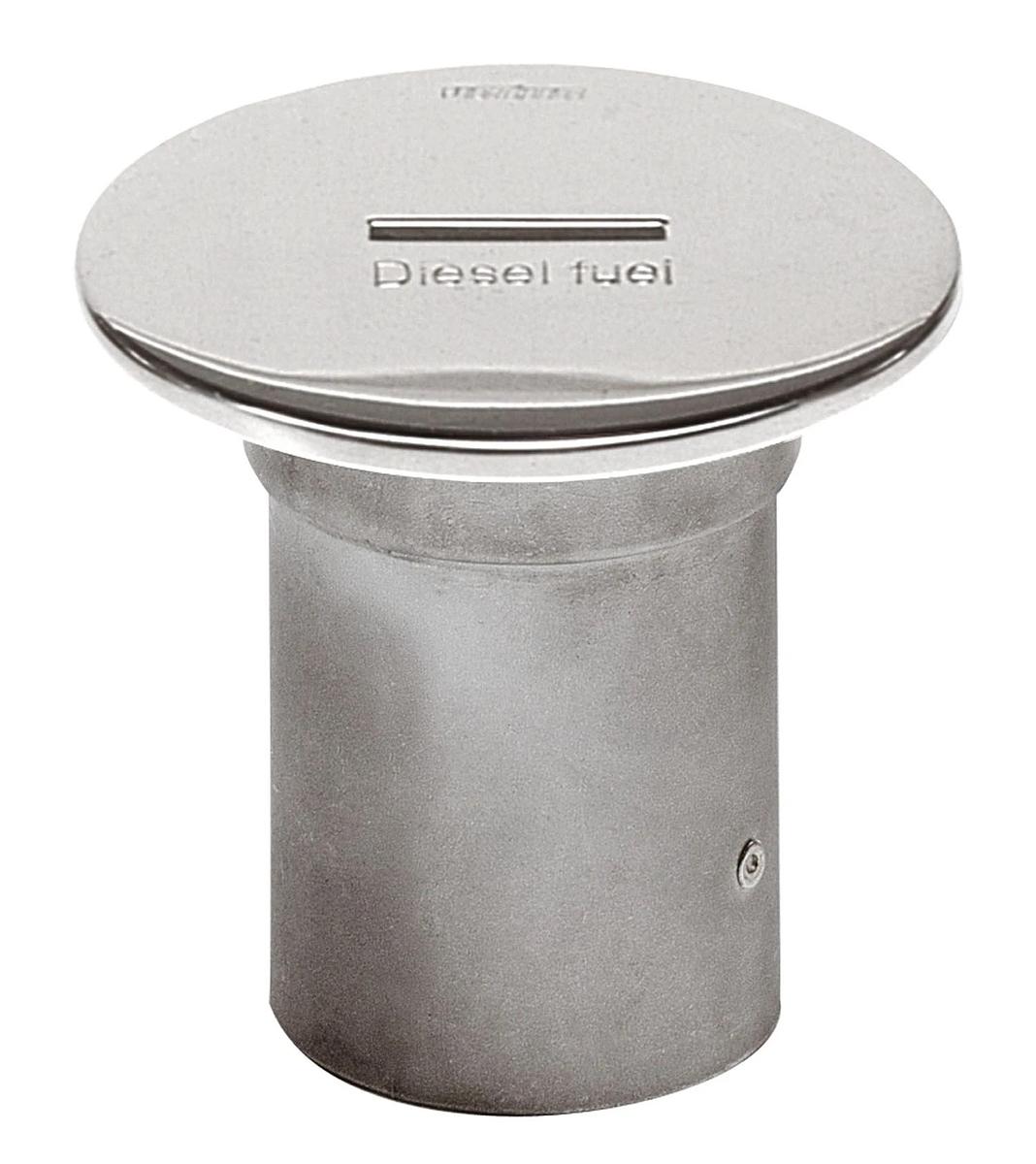 Stainless steel filler cap for hose Ø 51 mm, cover Ø 93 mm