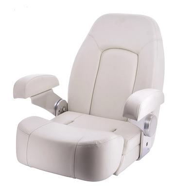 SEAMAN helm seat with flip up squab, pure white thumbnail 1