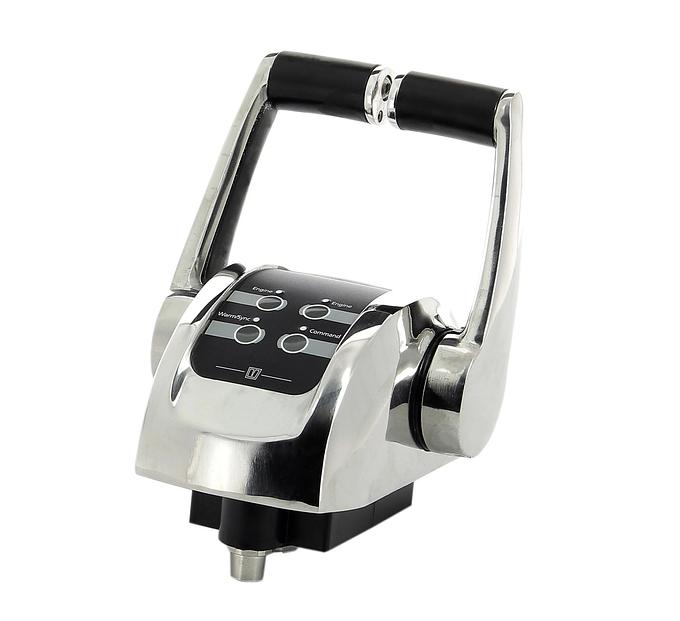Control lever, stainless steel, for 2 engines