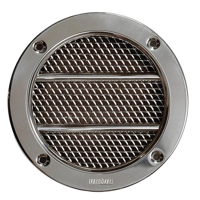 Round air suction vent type 110, with stainless steel (AISI316) grille and synthetic housing