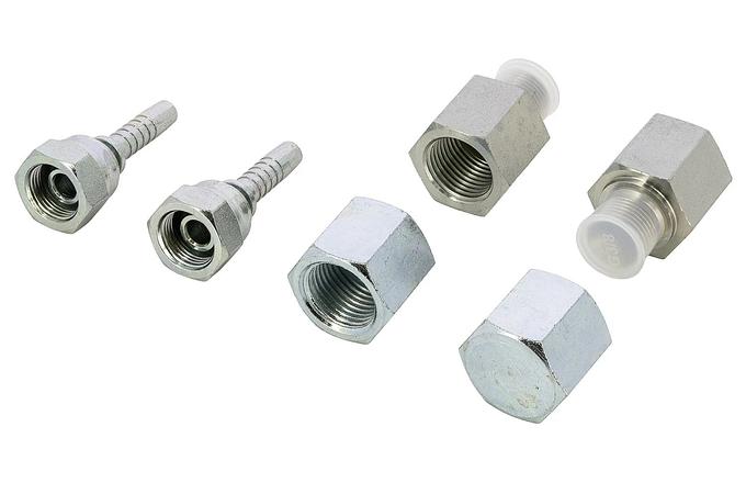 Connection set for double fuel filter, 8mm-diameter hose, straight