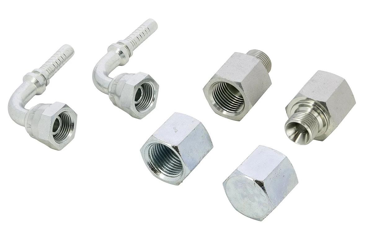 Connection set for double fuel filter, 8mm-diameter hose, angled