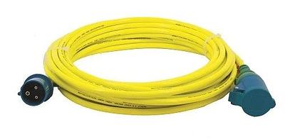 CEE-CEE extension power cable, H07BQ-F 3G 2,50mm² PUR thumbnail 1