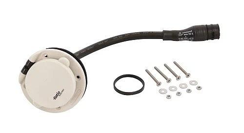 Quick-Connect - Shore power wall inlet 16A, white IP56, flush-mounted, polyamide