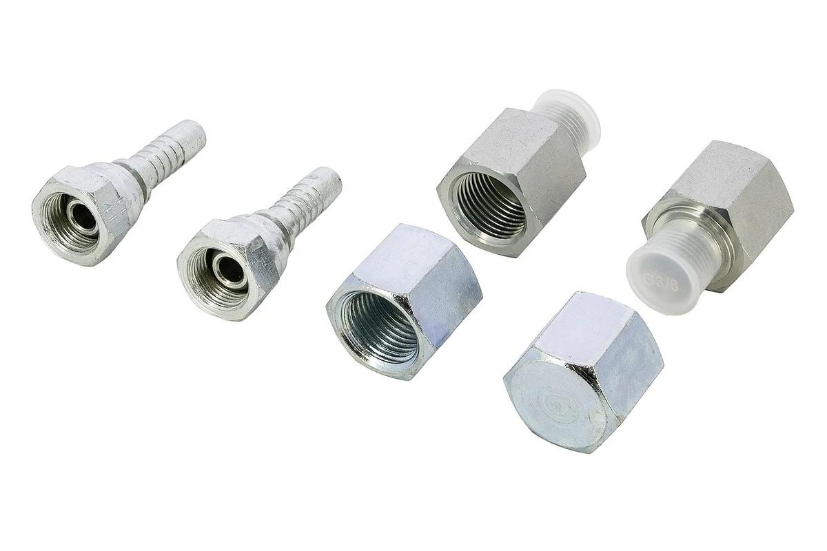 Connection set for double fuel filter, 10mm-diameter hose, straight