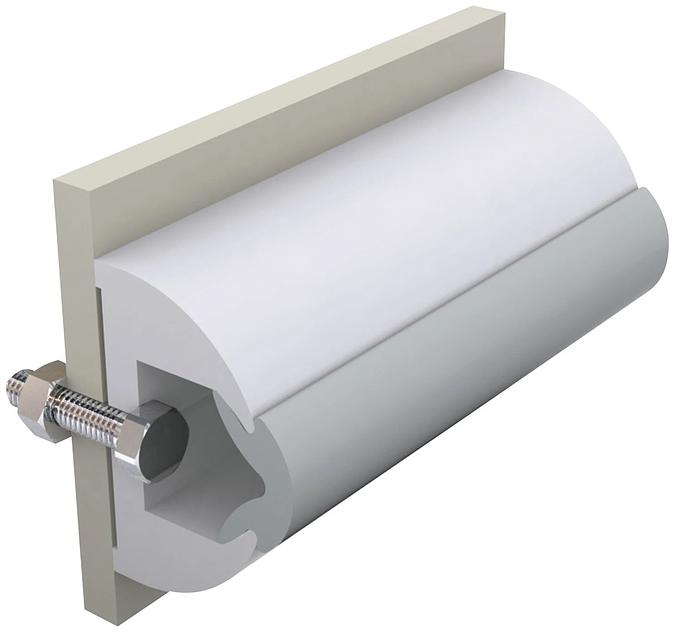 Vinyl rubbing strake, white, HARO5S 50 x 34 mm
