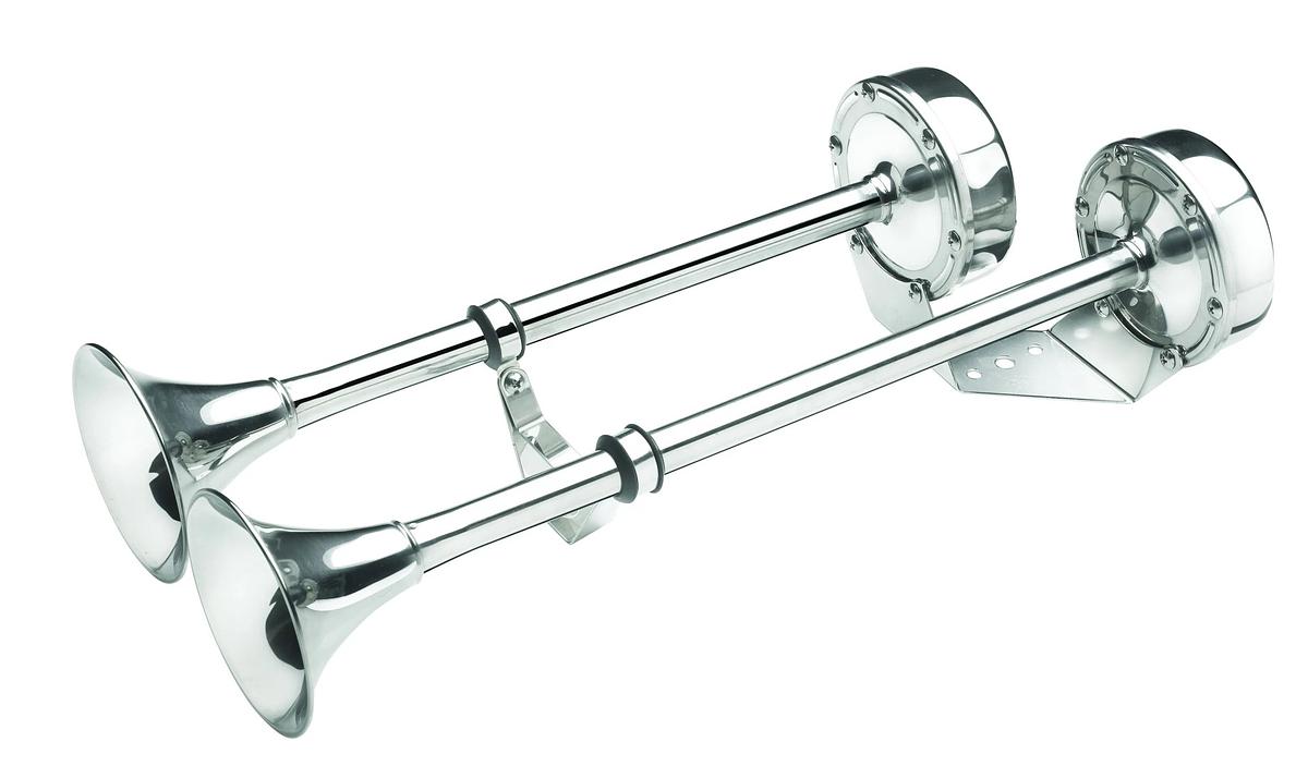 Double trumpet horn, 24 V. Set high pitch and low pitch