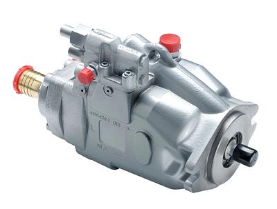Variably adjustable piston pump, 62cm³, left handed, SAE-B flange, rear connection thumbnail 1