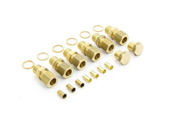 Fitting kit (8 mm) for dual non-return valve