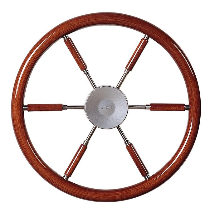 VETUS steering wheel with mahogany rim and spokes, 380 mm - 15"