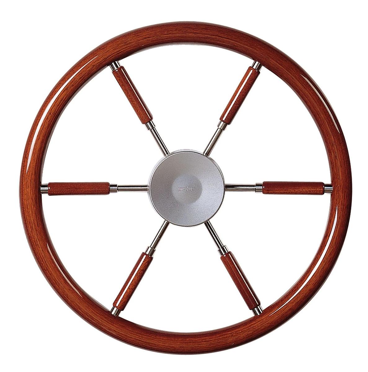 VETUS steering wheel with mahogany rim and spokes, 550 mm - 21"