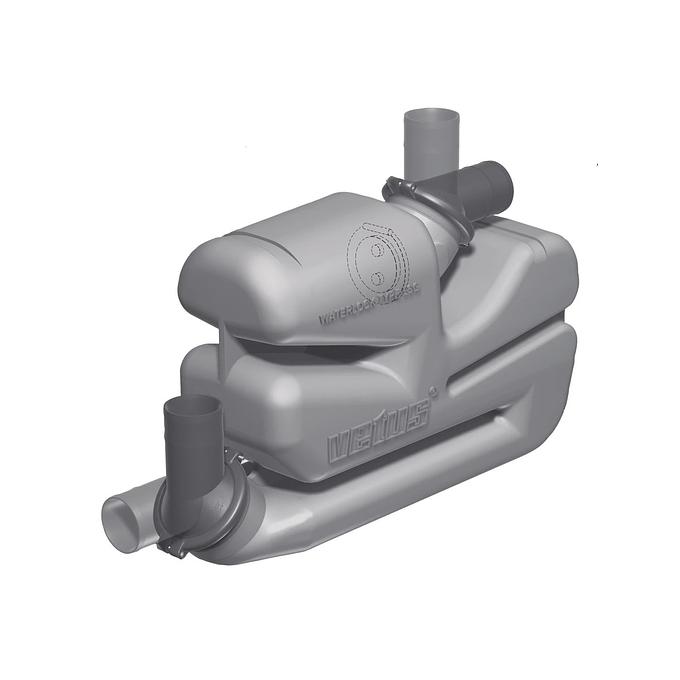 VETUS waterlock for long exhaust systems, type LSG, 60mm