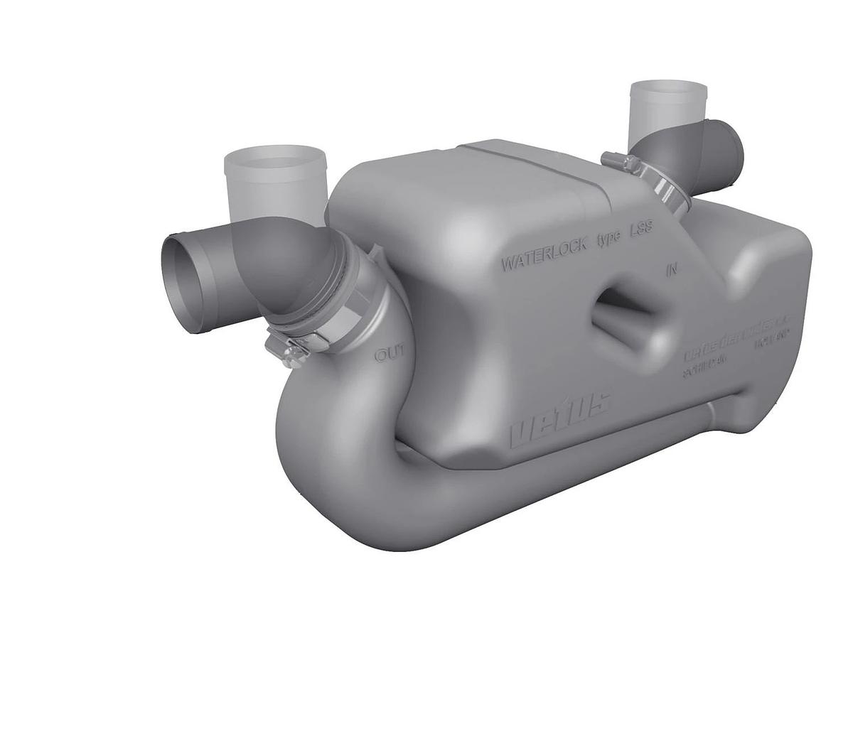 VETUS waterlock for long exhaust systems, type LSS, 40mm