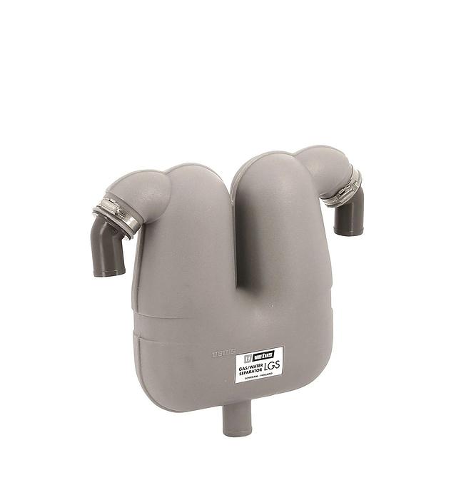 VETUS gas/water separator, 50mm rotating connections, 38mm drain