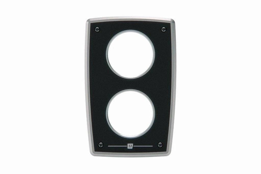 Aluminium extension panel for two gauges